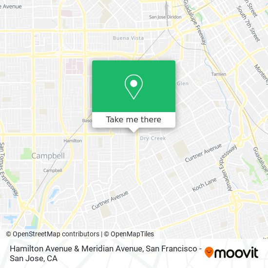 Hamilton Avenue & Meridian Avenue map