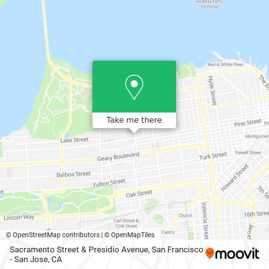 Sacramento Street & Presidio Avenue map