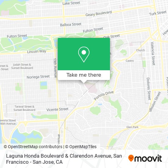 Mapa de Laguna Honda Boulevard & Clarendon Avenue