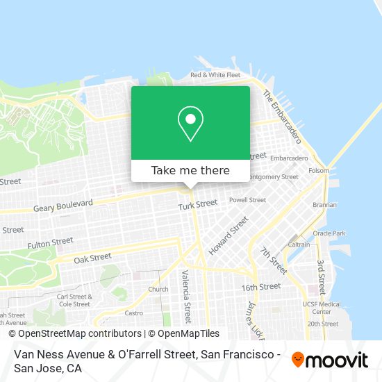 Van Ness Avenue & O'Farrell Street map