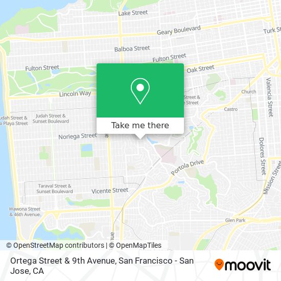 Ortega Street & 9th Avenue map