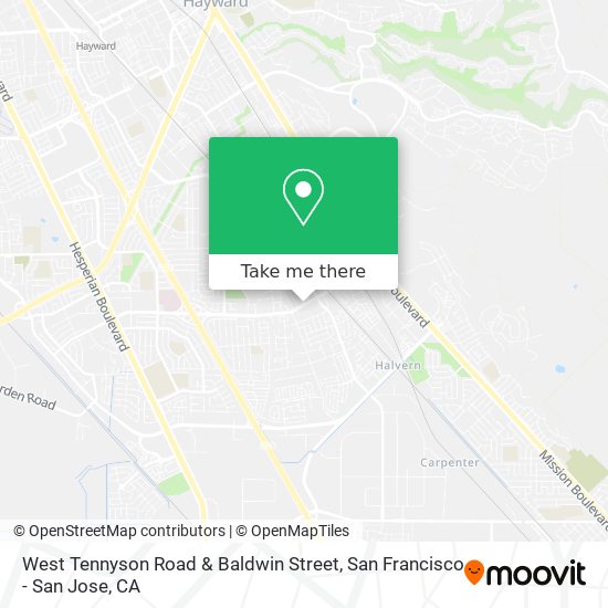 West Tennyson Road & Baldwin Street map