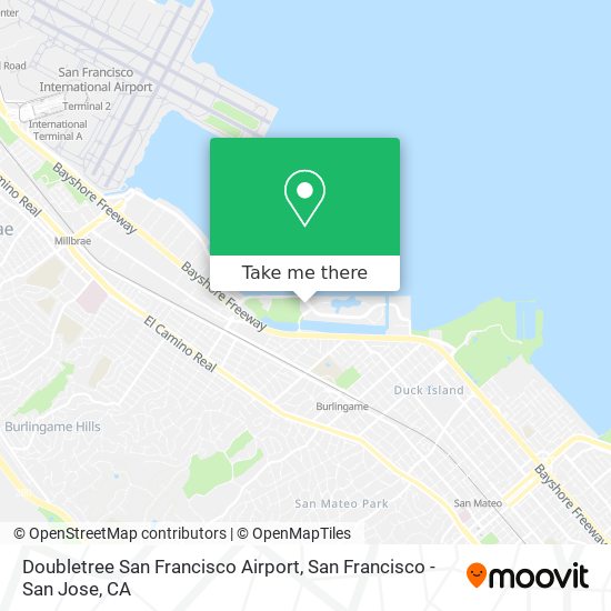 Doubletree San Francisco Airport map