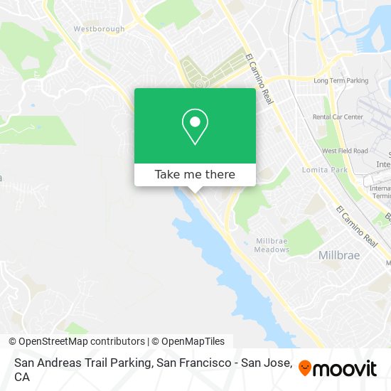 San Andreas Trail Parking map