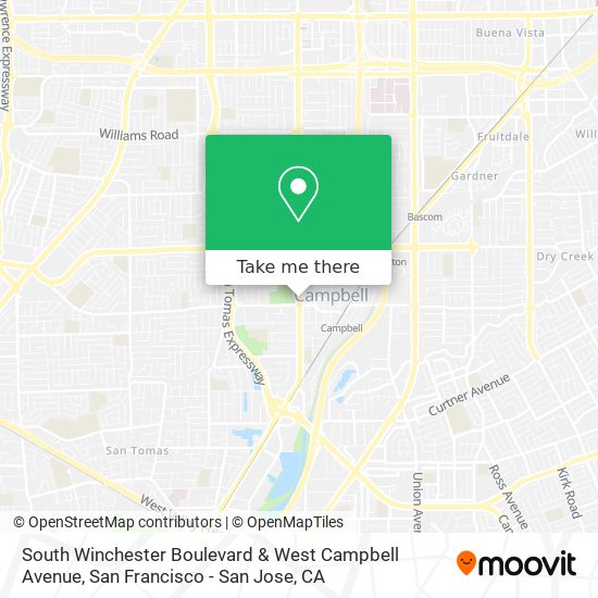 Mapa de South Winchester Boulevard & West Campbell Avenue