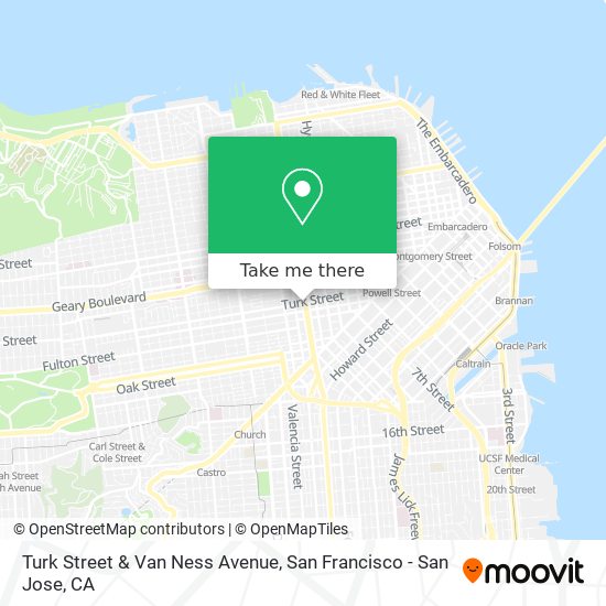 Mapa de Turk Street & Van Ness Avenue