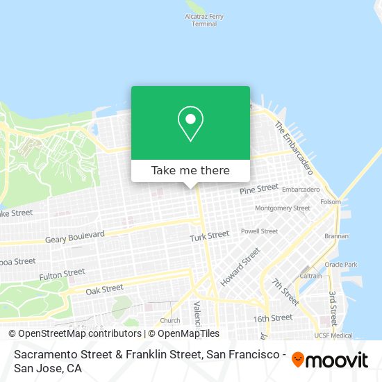 Mapa de Sacramento Street & Franklin Street