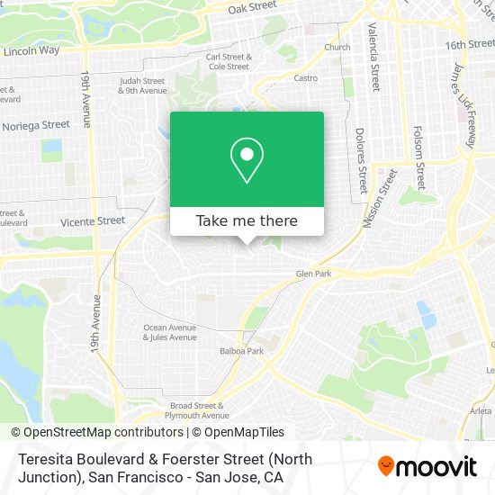 Mapa de Teresita Boulevard & Foerster Street (North Junction)