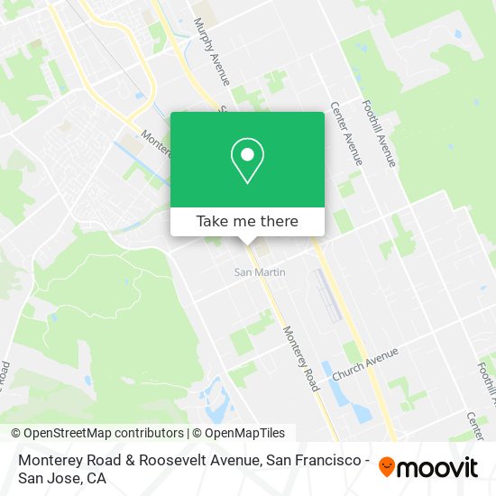 Monterey Road & Roosevelt Avenue map