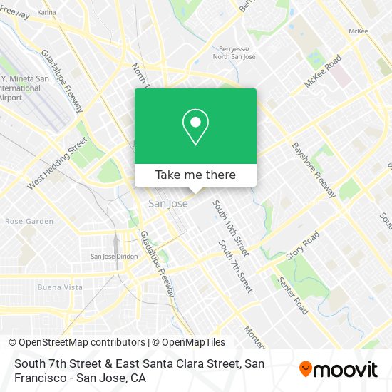 Mapa de South 7th Street & East Santa Clara Street