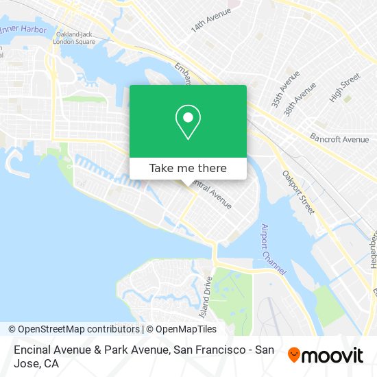 Encinal Avenue & Park Avenue map