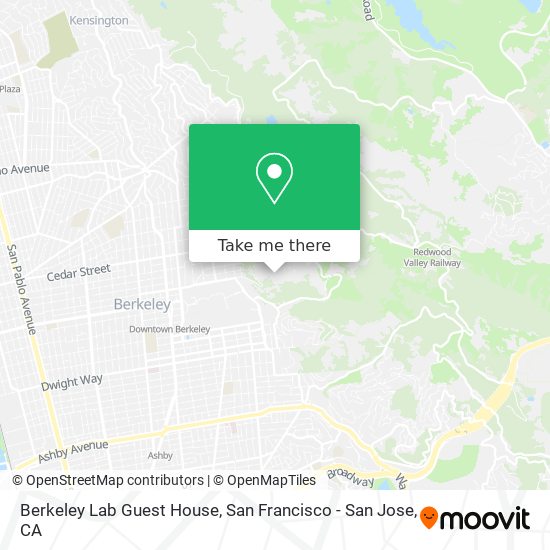 Berkeley Lab Guest House map