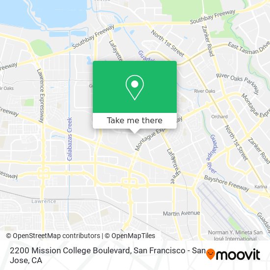 Mapa de 2200 Mission College Boulevard