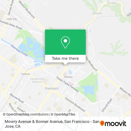 Mapa de Mowry Avenue & Bonner Avenue