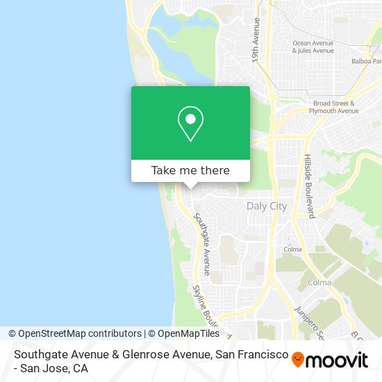 Southgate Avenue & Glenrose Avenue map