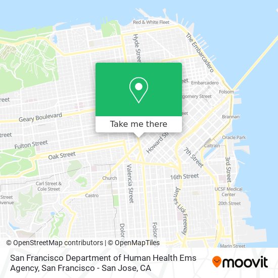 Mapa de San Francisco Department of Human Health Ems Agency