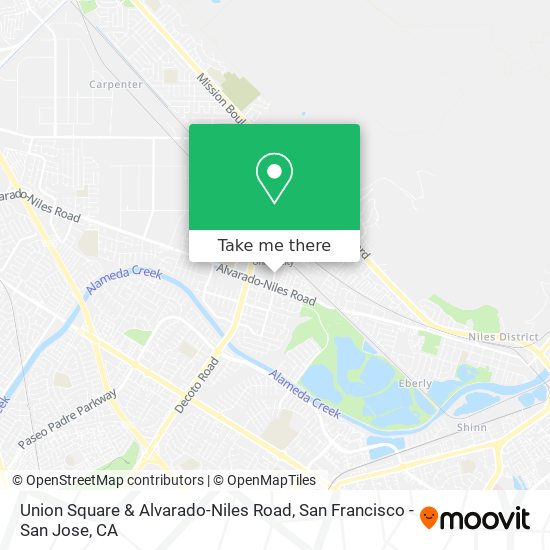 Union Square & Alvarado-Niles Road map