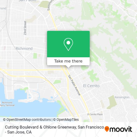 Mapa de Cutting Boulevard & Ohlone Greenway