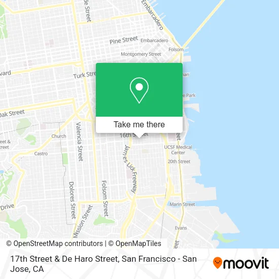 Mapa de 17th Street & De Haro Street