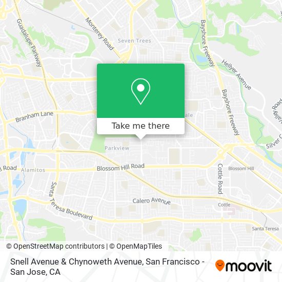 Snell Avenue & Chynoweth Avenue map