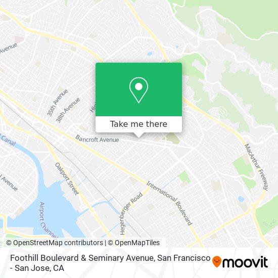 Foothill Boulevard & Seminary Avenue map