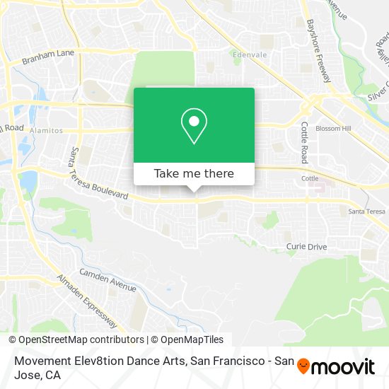 Mapa de Movement Elev8tion Dance Arts