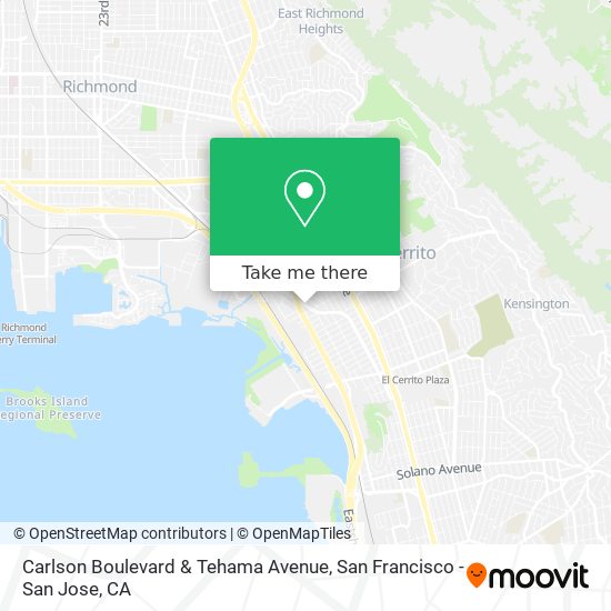 Carlson Boulevard & Tehama Avenue map