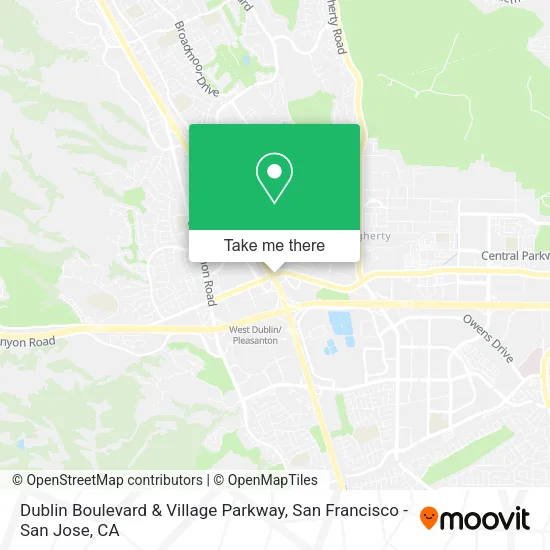 Mapa de Dublin Boulevard & Village Parkway