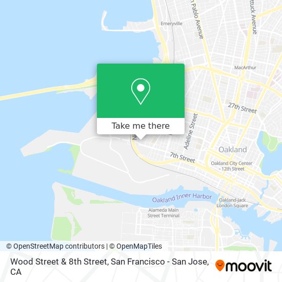Wood Street & 8th Street map
