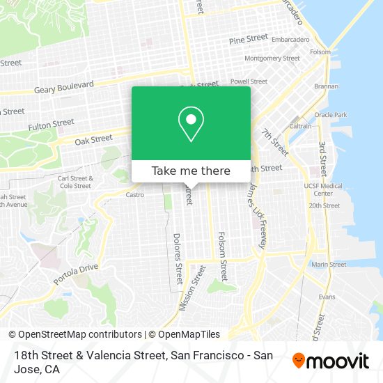 18th Street & Valencia Street map