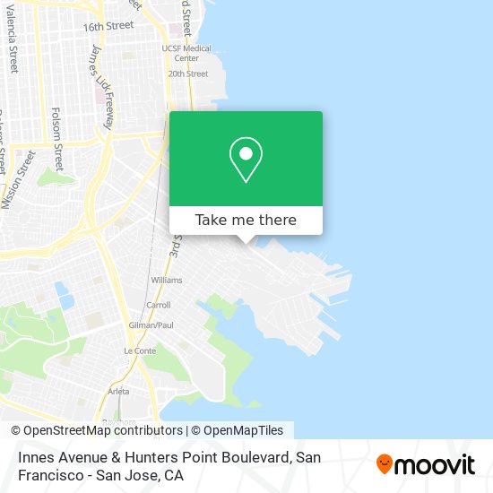 Innes Avenue & Hunters Point Boulevard map