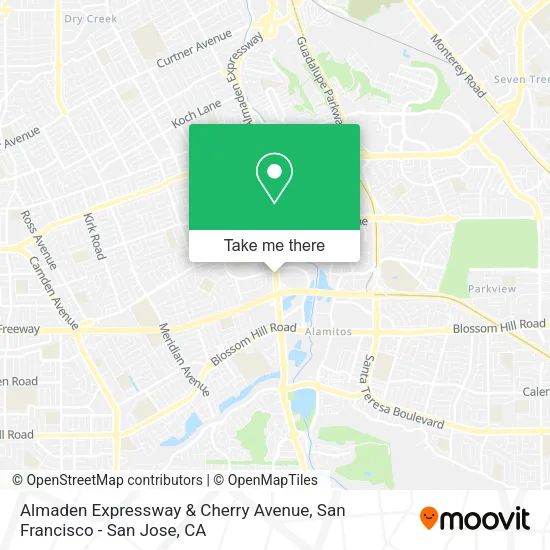 Almaden Expressway & Cherry Avenue map