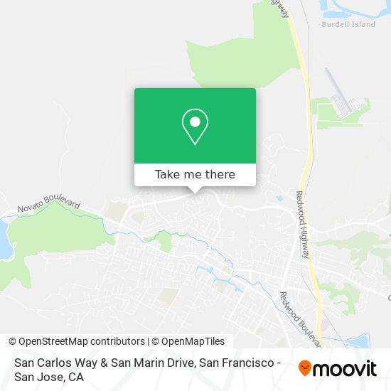 Mapa de San Carlos Way & San Marin Drive