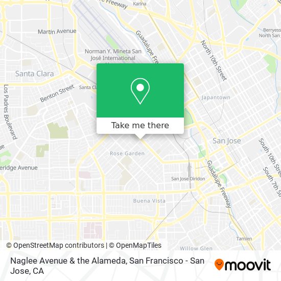 Naglee Avenue & the Alameda map