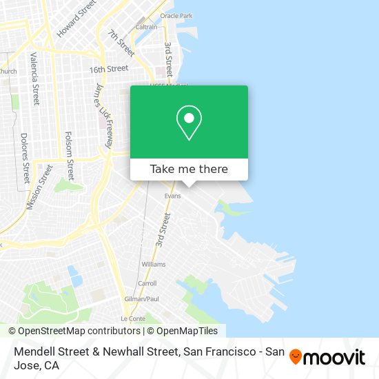 Mendell Street & Newhall Street map