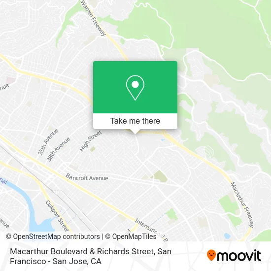 Macarthur Boulevard & Richards Street map