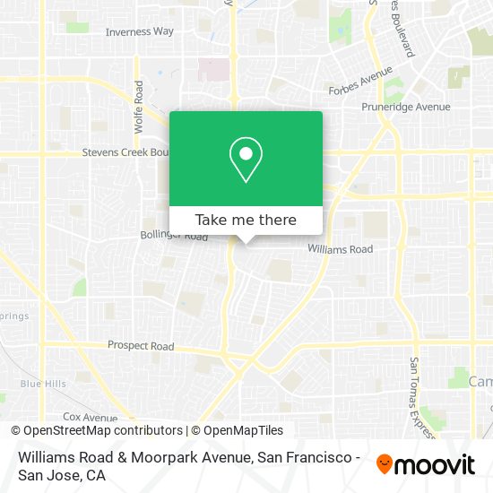 Mapa de Williams Road & Moorpark Avenue