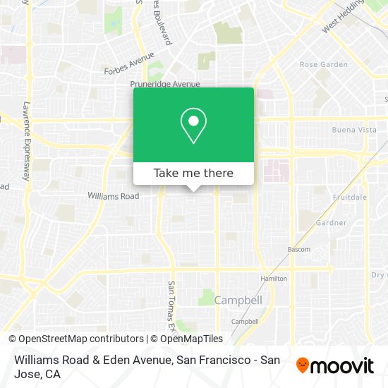 Williams Road & Eden Avenue map