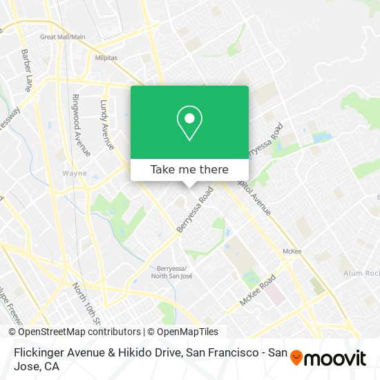 Flickinger Avenue & Hikido Drive map