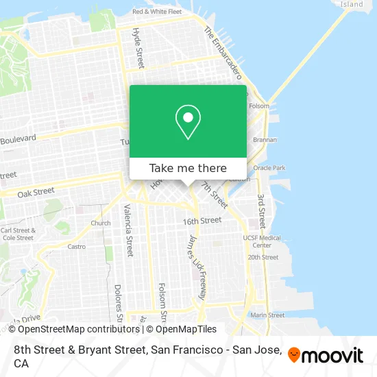 Mapa de 8th Street & Bryant Street
