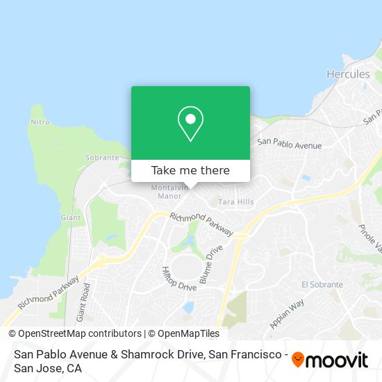 San Pablo Avenue & Shamrock Drive map