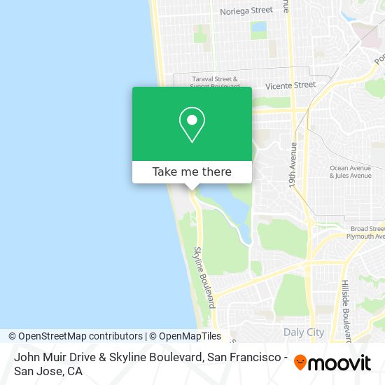 Mapa de John Muir Drive & Skyline Boulevard