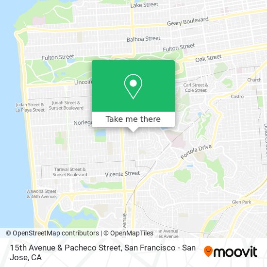 Mapa de 15th Avenue & Pacheco Street