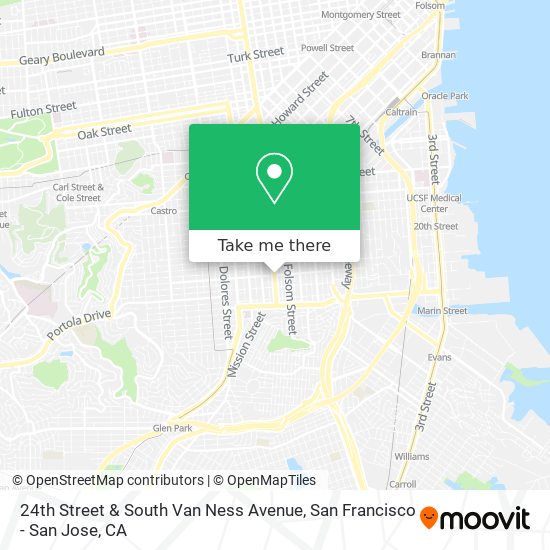 24th Street & South Van Ness Avenue map