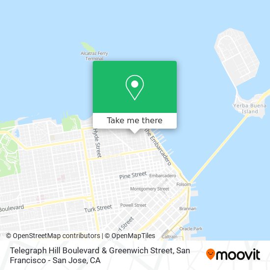 Mapa de Telegraph Hill Boulevard & Greenwich Street