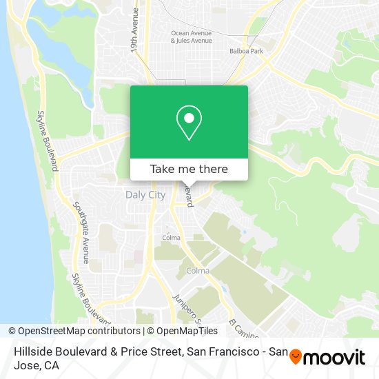 Mapa de Hillside Boulevard & Price Street