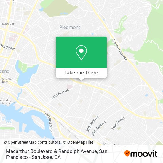 Mapa de Macarthur Boulevard & Randolph Avenue