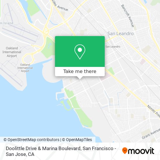 Doolittle Drive & Marina Boulevard map