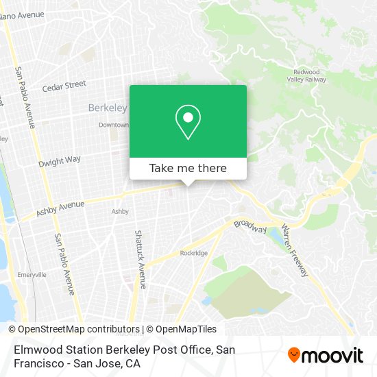 Mapa de Elmwood Station Berkeley Post Office