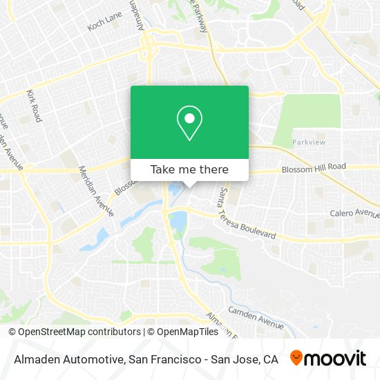 Almaden Automotive map